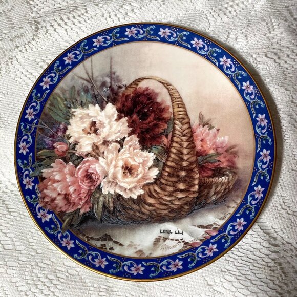 Lena Liu’s “Basket Bouquets” Plate by WS GEORGE - Flower Basket Scenes - Picture 4 of 12